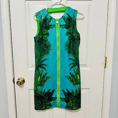 Versace For H&m Sequins Palm Trees Mini Sheath Dress Limited Edition • $120