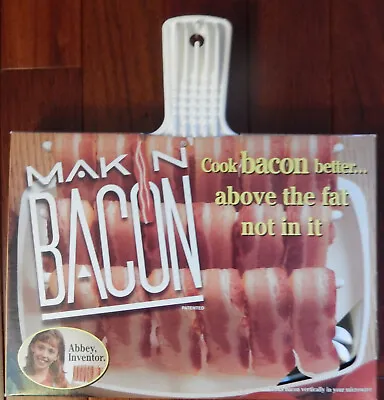 Makin Bacon Microwave Bacon Cooker Above The Fat Vintage **New** • $13