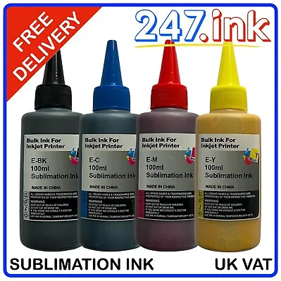 £25 • Buy Sublimation Ink For Epson Printers (Set Of 4, 100ml Bottles) Non-oem