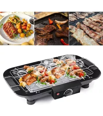 Electric BBQ Barbecue Grill Griddle Table Top Camping Kitchen Cooking Grill • £15
