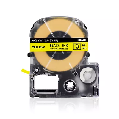 1PK Compatible With EPSON K-Sun 209BY 209BYPX 9mm Tape Black On Yellow Label  • $6.99