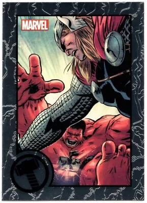 2014 Marvel Universe  GREATEST BATTLES EXPANSION  Silver #99...THOR Vs RED HULK • $3