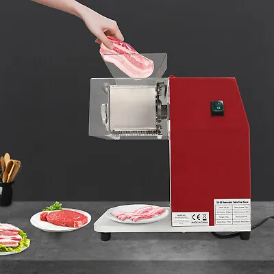 Commercial Electric Meat Cutting Machine Shredding Cutter Slicer W/ 3.5mm Blade • $303.05