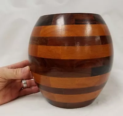 Antique Mixed Wood Treenware Bowl • $175