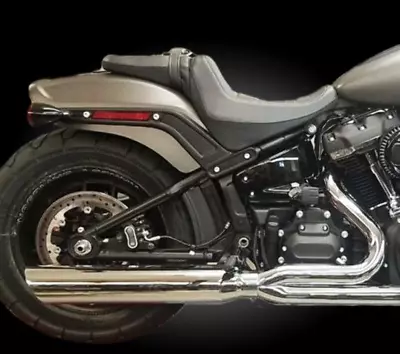 D&D 638Z-32B Fat Cat Chrome 2 Into 1 Exhaust 2018-Newer Harley M8 Softail MODELS • $799.99