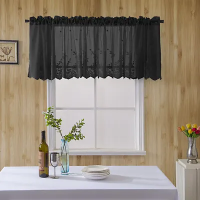 Lace Curtain Bedroom Kitchen Small Short Door Window Valance Drapes Home Decor • $16.49