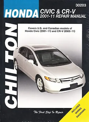 2001-2011 Honda Civic & CR-V Chilton's Repair Service Shop Manual 305X • $41.45