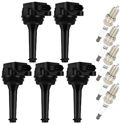 5X Ignition Coils & Spark Plugs Fits 1999-2005 Volvo C70 L5 2.4L UF341 US STOCK • $65.49