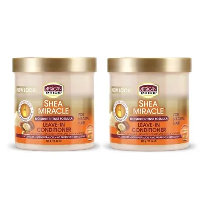 £11.99 • Buy 2 X African Pride Shea Butter Moisture Intense Miracle Leave In Conditioner 425g