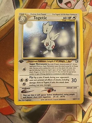 Pokémon Neo Genesis Togetic 16/111 1st Edition Holo Rare - TCG NM • $89.99