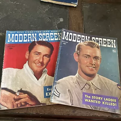 Modern Screen Magazine Lot Of 2 1943 • $7