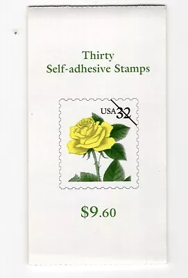 1996 32 Cent Yellow Rose Complete Booklet Of 30 Scott #BK242 Mint NH • $9.95