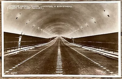 Vintage REAL PHOTOGRAPHIC POSTCARD - Interior Of Mersey Tunnel Liverpool 1934 • £1.99