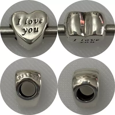 Pandora I Love You Engraved Heart Charm Ref 791422 Now Retired • £22