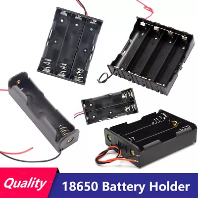 18650 Battery Holder 1 2 3 4 Cell Lithium Battery Case Box Tandem/Parallel Wire • £9.06