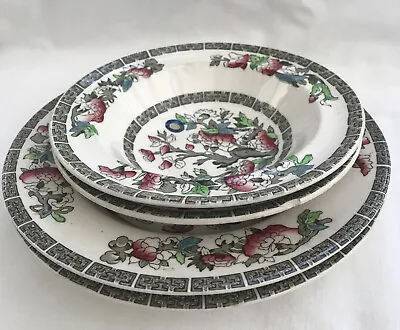£15 • Buy Indian Tree Soup Bowls X 4, Johnson Brothers, England, 2 Each, 1970s Vintage