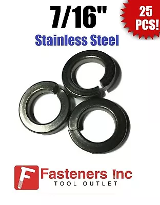 (Qty 25) 7/16  Stainless Steel Regular Split Lock Washers Type 18-8 • $10.99