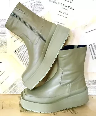 $261 • Buy Free People Paloma Barcelo Elba Platform Flatform Boot Green Zipper 40/10 NEW