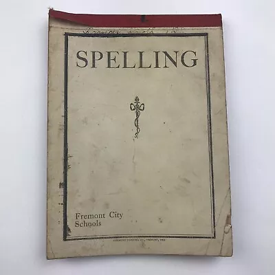 Vintage 1912 Fremont City Schools Spelling Notebook Student Pupil Nebraska • $33.49