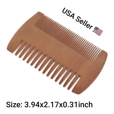 Wooden Beard Comb 3.9  Inch Anti-Static Natural Wood Facial Face Hair Mustache  • $5.49