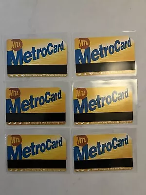 NYC MTA Metrocards (6) ZERO BALANCE Subway Metrocards • $10