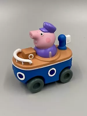 Peppa Pig 3” Peppa's Adventures Little Buggy Vehicle Grandpa Pig In Boat Toy • $7.20