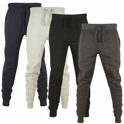 Slim Fit Tracksuit Bottoms Skinny Joggers Pants  Gym Trousers • £9.99