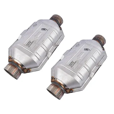 2Pcs 2.5  Universal Catalytic Converter 83166 For Chevy Silverado 1500 GMC Ford • $45