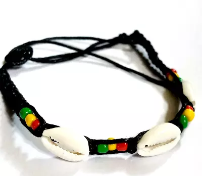Rasta Roots Beads Bob One Love Jamaica Reggae Africa Roots Bangle Hand Made • $14.99