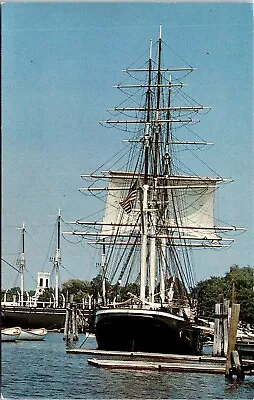 Postcard Mystic Seaport Museum Connecticut Square Rigger Ships • $4.75