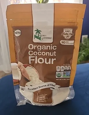  NATURES GOODNESS BAKING GOODS Keto ORGANIC COCONUT FLOUR Kosher Dairy Free 8 Oz • £6.43