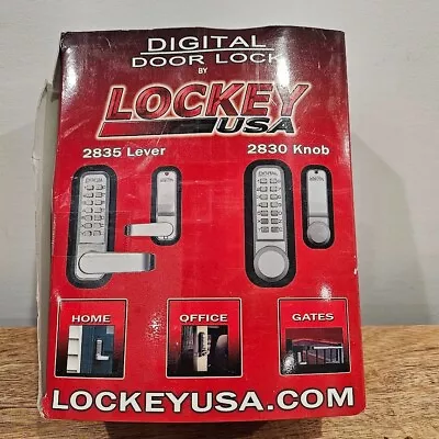 Lockey Digital Door Lock 2835BC Mechanical Keyless Deadbolt Bright Chrome • $139.99