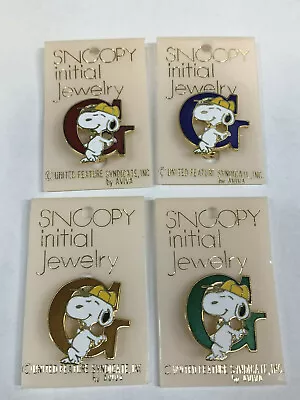 Vintage Snoopy Pin By Aviva - Snoopy In Initial  G  4 Colors To Choose From • $6.99