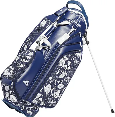 Adidas Golf Men Stand Caddy Bag PLAY GREEN Graphic 8.5 X 47 In 3.2kg Navy NMH62 • $173.78