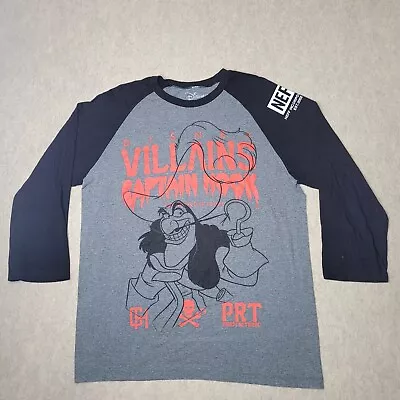 Disney Collection By Neff Villains Captain Hook Mens L Long Sleeve Shirt Gray • $5.94