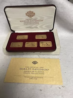 1996 Harley-Davidson American Classics Solid Bronze Ingot Collection  Set Of 5 • $269.99