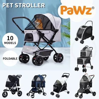 Pawz Pet Stroller Dog Cat Pram Travel Carrier Foldable Pushchair Outdoor Large • $129.99