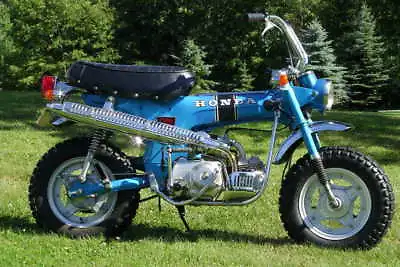 1970's HONDA CT70 DAX VINTAGE MOTORCYCLE BLUE POSTER PRINT 16x24 9MIL PAPER • $25.95