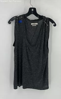 Isabel Marant Womens Black Printed Sleeveless Scoop Neck Tank Top Size Medium • $24.99