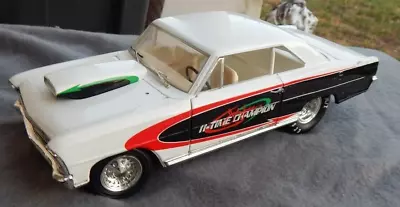 1/18  John Force 1966 Chevrolet Nova Pro Stock  Needs Some TLC  Missing Parts • $72.95