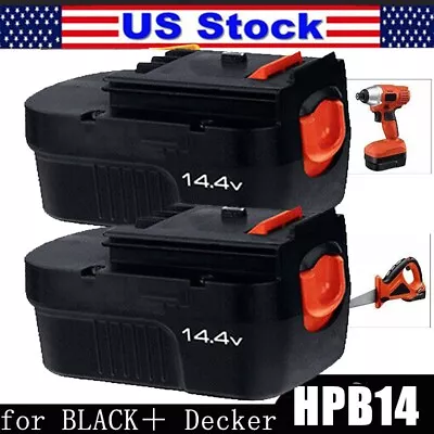 2pack 14.4V For BLACK+DECKER Battery HPB14 FIRESTORM FSB14 499936-34 A14 Slide • $29.80