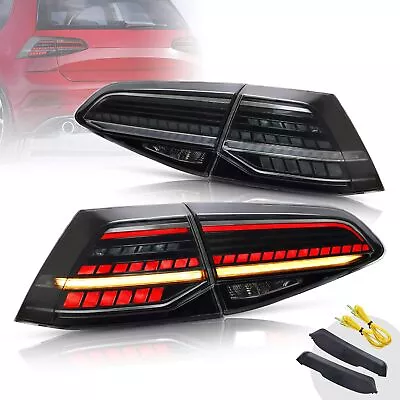 VLAND LED Tail Lights For 2014-2019 VW Golf 7 MK7 GTI MK7.5 Smoked W/Sequential • $199