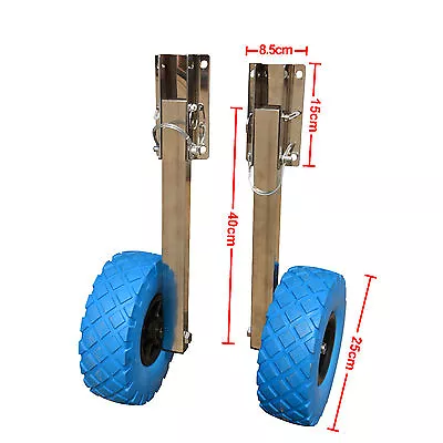 Stainless Steel Boat Transom Launching Wheel Dolly For Inflatable Boat  • $129