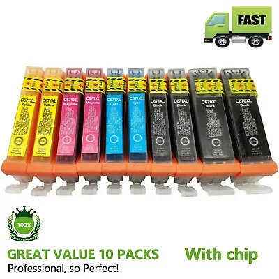 10 Ink Cartridges PGI-670XL CLI 671XL For Canon Pixma  MG5765 MG6860 MG5760  • $22.89