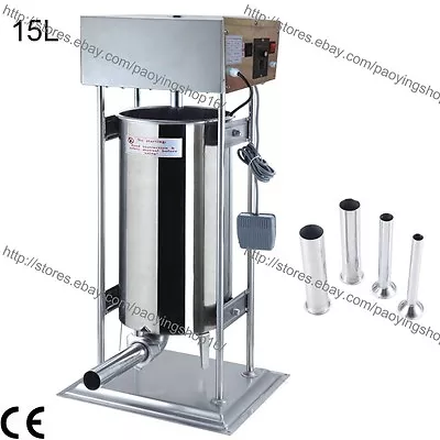 $1080 • Buy 15L Electric Auto Sausage Filler Sausage Stuffer Sausage Salami Maker Machine