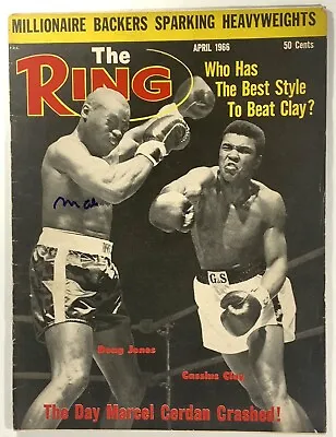 Muhammad Ali Signed The Ring Magazine 4/ 1966 Boxing Beckett Coa • $345
