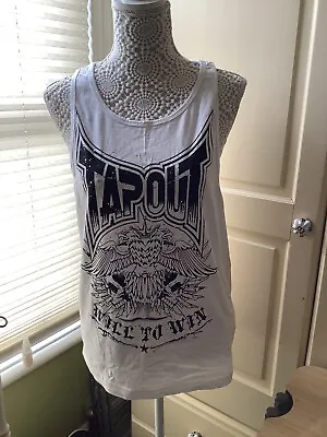 Genuine Tapout Ladies Girls Tank Top White 100% Cotton Vest Top Size M • £10