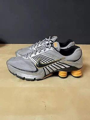 Nike Shox Turbo+ 8 Shoes 2008 Silver/Black/Gold Running Shoes Men's Size 11.5 • $67.99