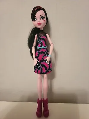 £13 • Buy Monster High Draculaura Doll Black Hair Pink Bow 2016 Mattel 11  Collectible