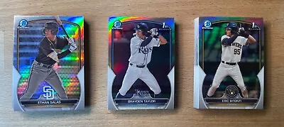 2023 Bowman Draft Chrome Prospects 1st Bowman REFRACTORS BDC 1-200 | You Pick! • $1.25